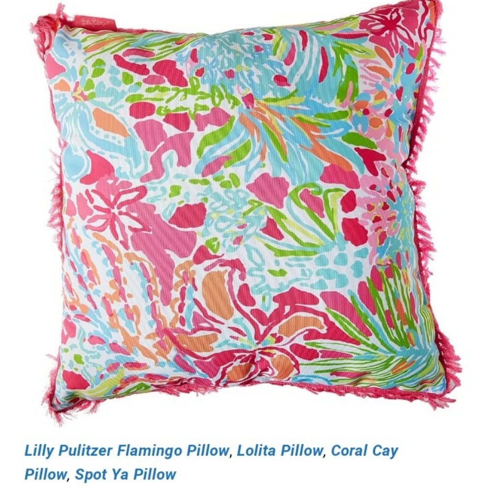 Lily Pulitzer NWOT Reversible Outdoor Throw Pillow
